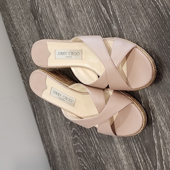 Jimmy Choo Shoes - Jimmy Choo Almer Espadrille Wedge Slide Sandals